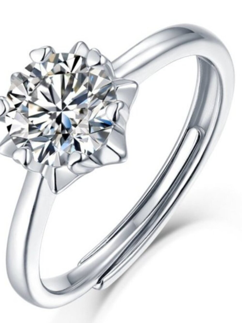Certified 3ct. t.w. Moissanite Diamond Engagement Ring NEW